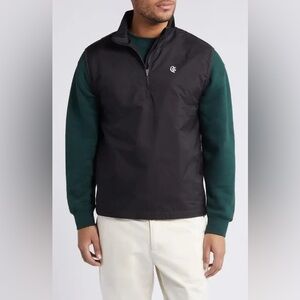 NWT $140 QUIET GOLF 
Tech Shell Quarter Zip Vest size S in black